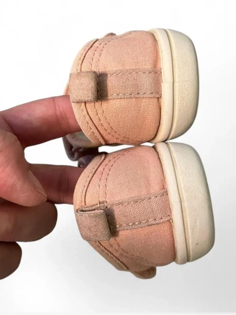 Size 8 Toddler Mary Jane Canvas Shoes in Pink - Comfortable Hook & Loop Strap